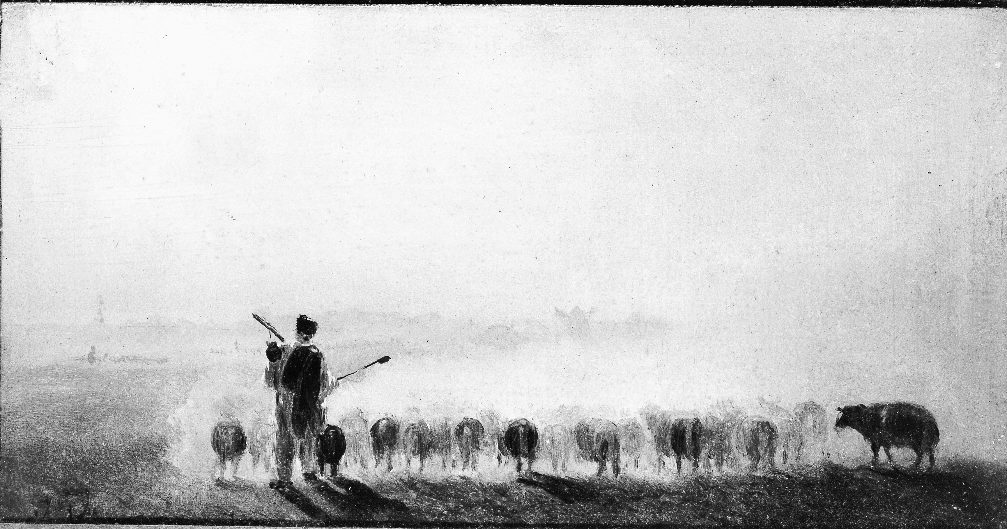 बर्गर के साथ भेड़ के झुंड - इलिया रिपिन