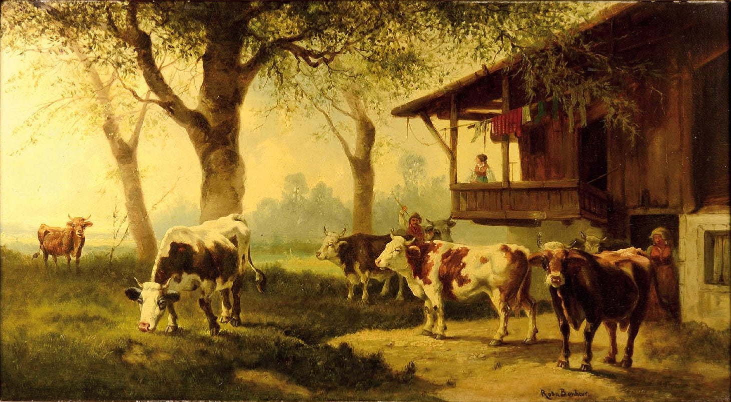 Bétail sur un pâturage - Rosa Bonheur - Alpha Reproduction