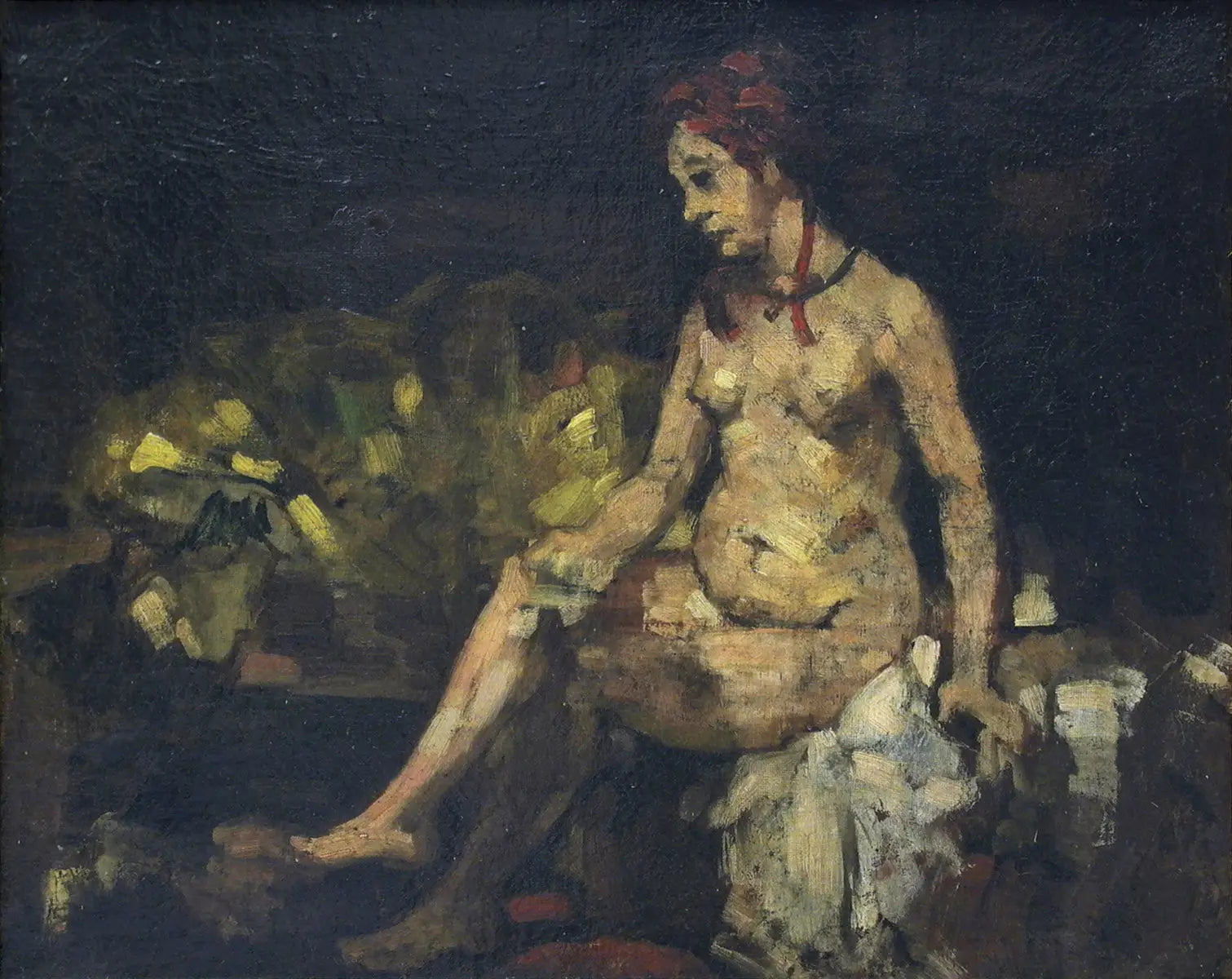 Reproduction du tableau « Bethsabée, d'après Rembrandt - Paul Cézanne » par Alpha Reproduction en peinture à l’huile