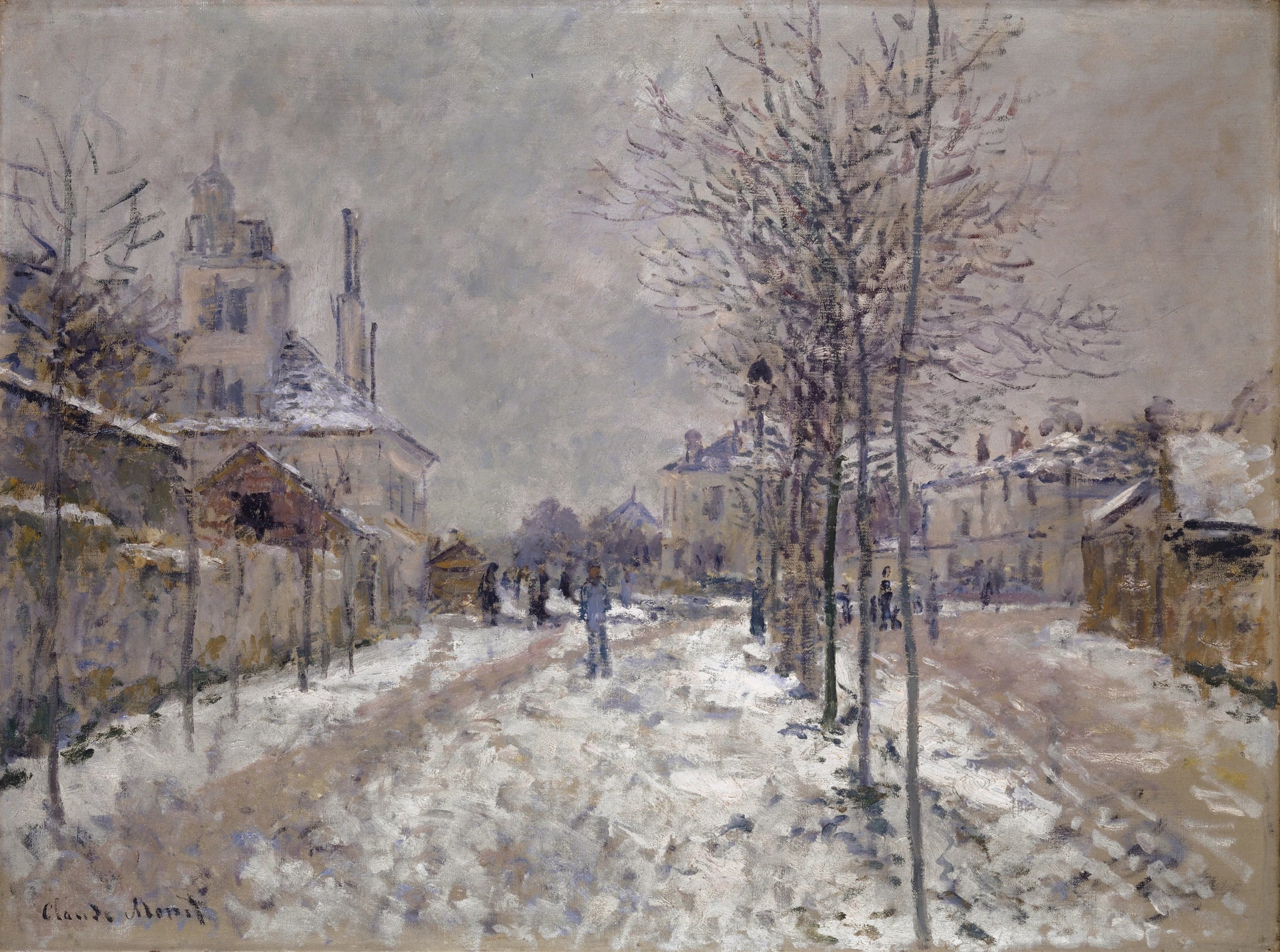 Le Boulevard de Pontoise à Argenteuil, neige W359 par Claude Monet, 1875, Kunstmuseum Basel