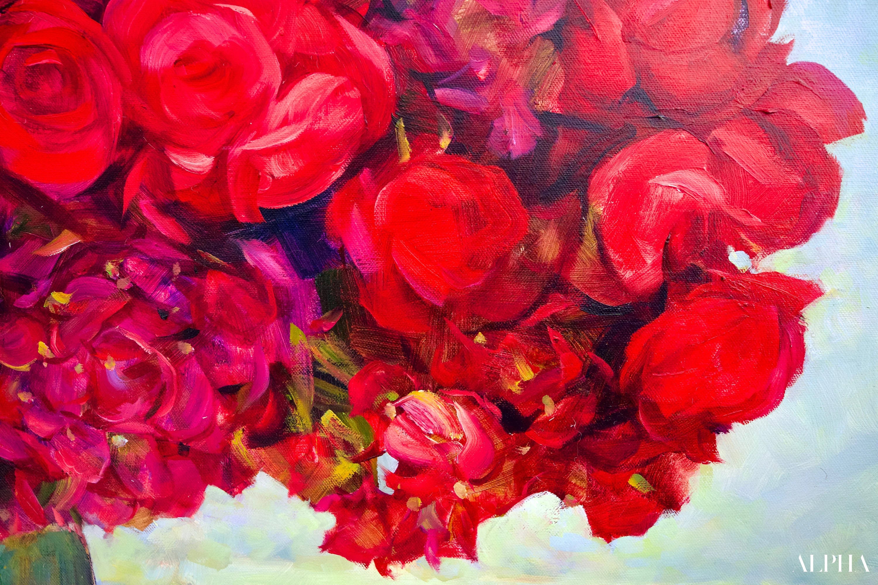 Bouquet de Rose | 100 x 130 cm Reproductions de tableaux à la peinture à l’huile