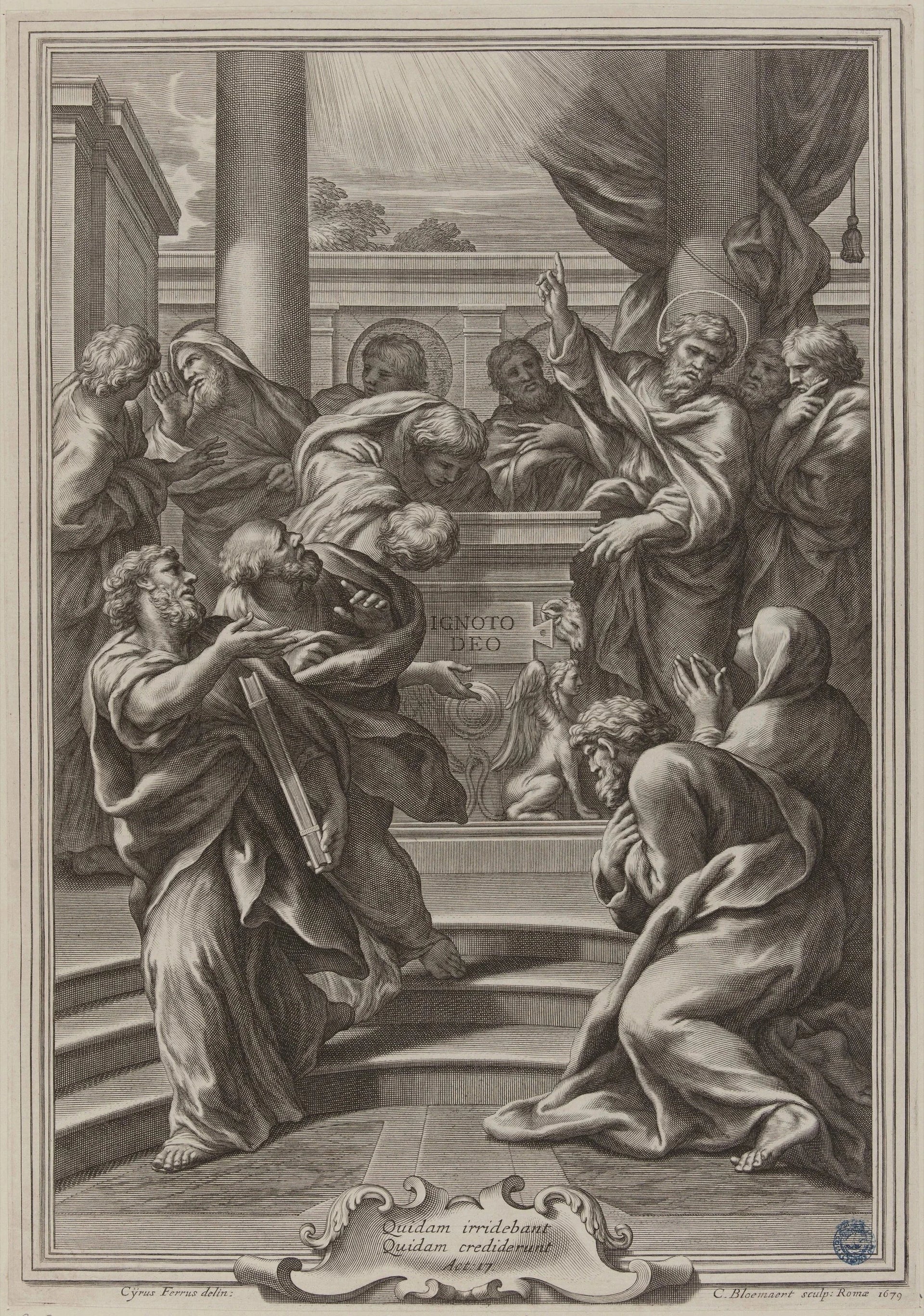 Saint Paul prêchant à Athènes - Raphaël Sanzio - Réproduction huile sur toile
