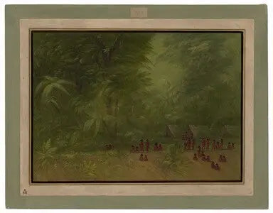 जंगल में भारतीय शिविर - जॉर्ज कैटलिन