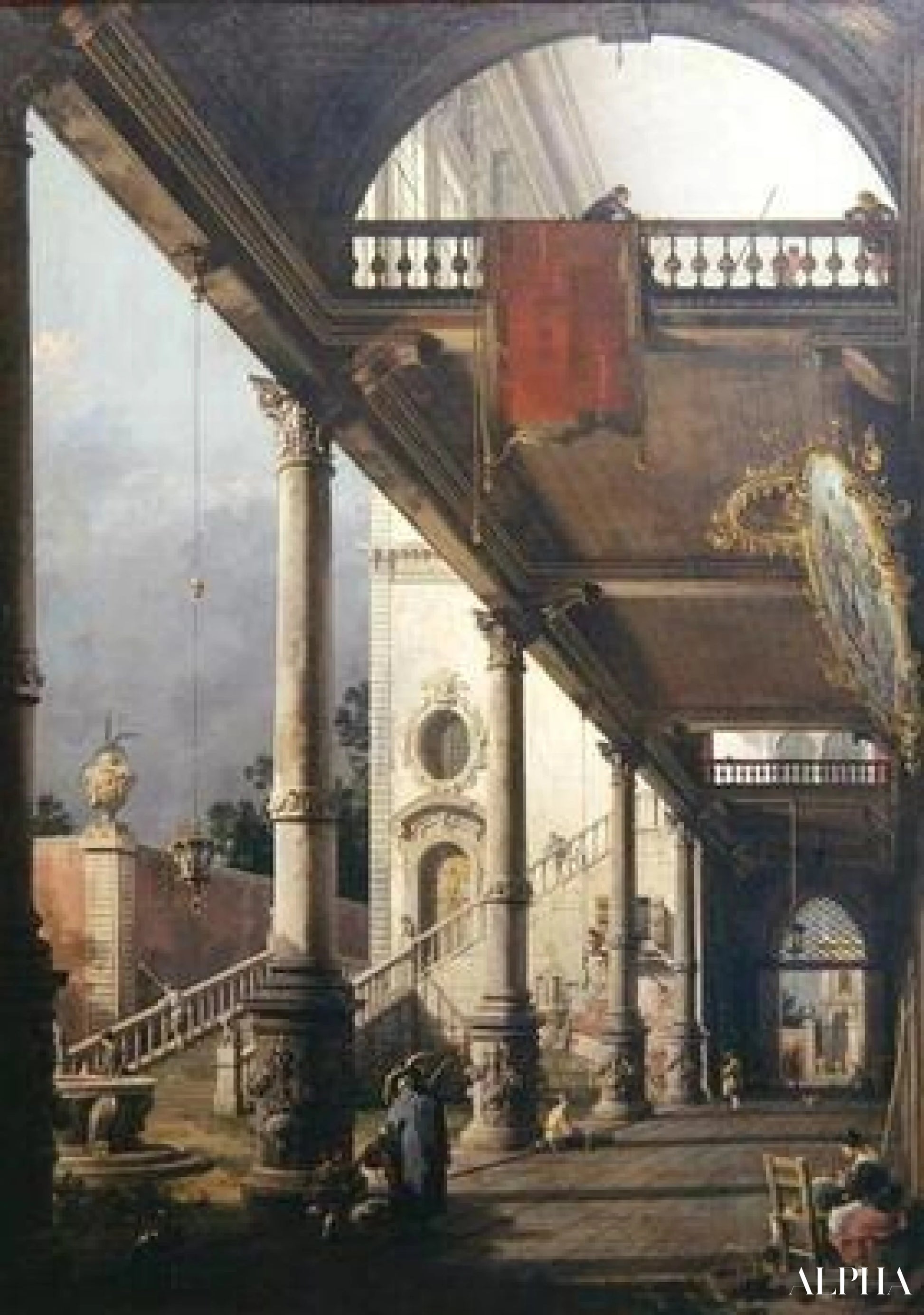 Capriccio d'une colonnade, 1765 (huile sur toile) - Giovanni Antonio Canal - Reproductions de tableaux et peintures haut de gamme