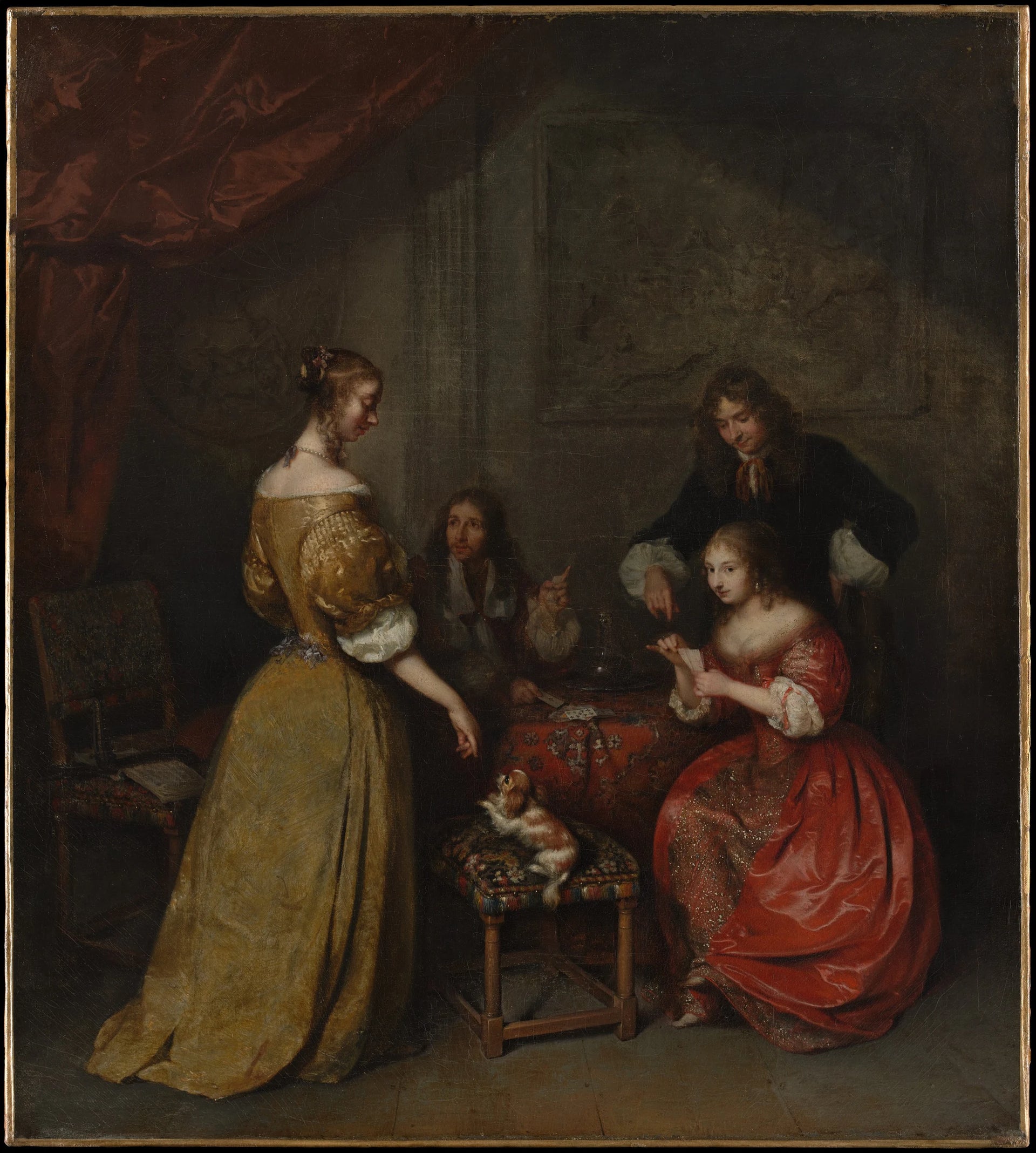The Card Party - Caspar Netscher