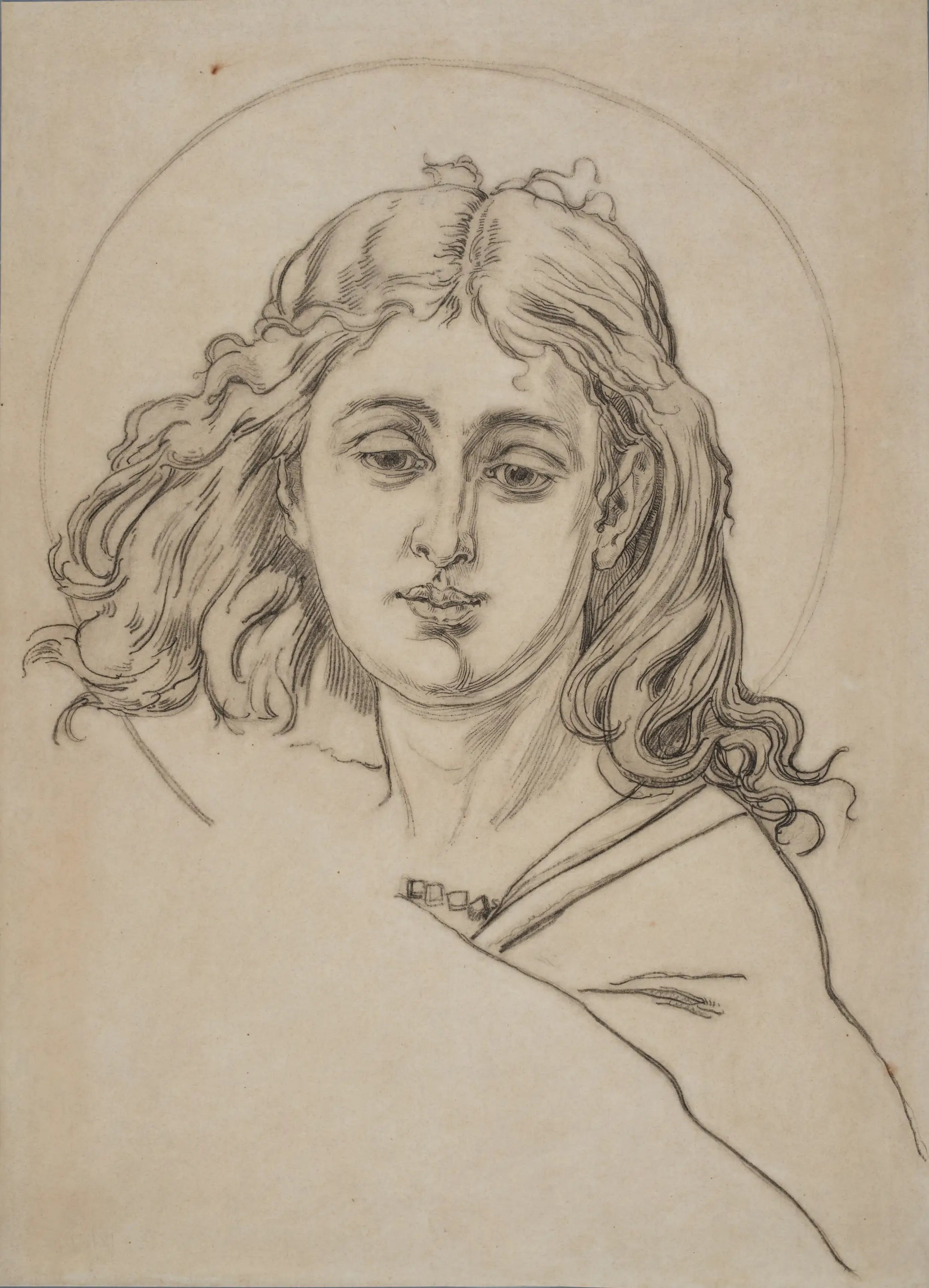 Carton pour la polychromie de l’église Sainte-Marie - buste d’un ange - Jan Matejko - Alpha Reproduction