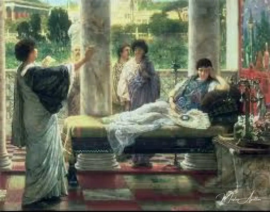 Catulle lisant ses poèmes chez Lesbia - Lawrence Alma-Tadema Reproductions de tableaux à la peinture à l’huile