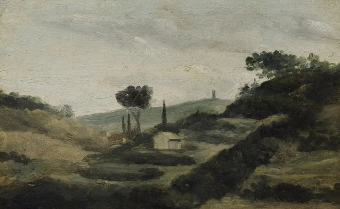 ऐक्स ग्रामीण इलाकों से सीज़र टॉवर तक का परिदृश्य, लगभग 1862 - Paul Cézanne