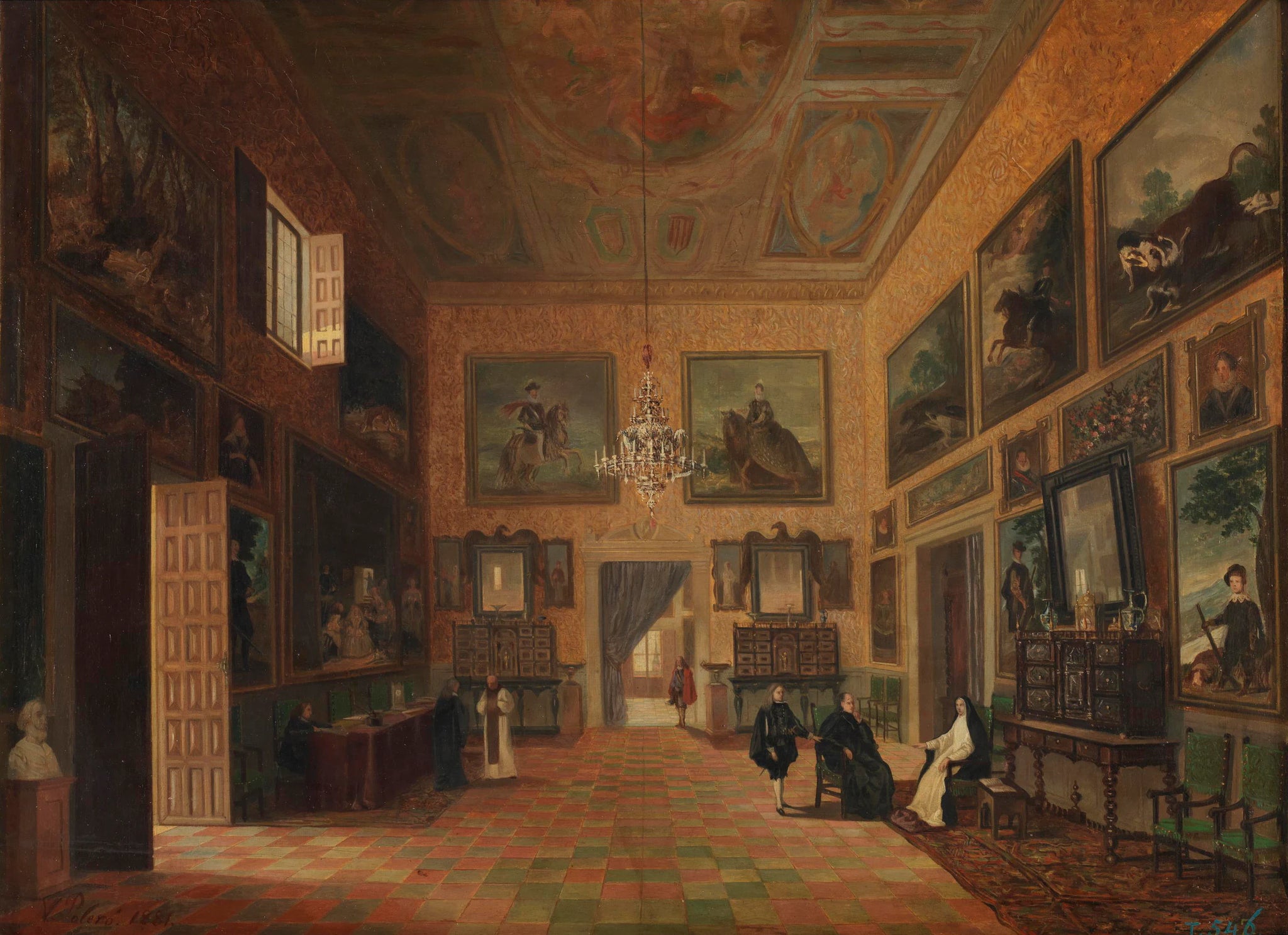 La chambre de Philippe IV dans le Palais Royal de la Bonne Retraite - Vicente Poleró y Toledo