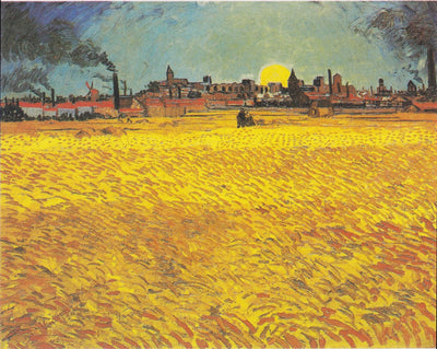 Reproduction du tableau « Champ de blé au soleil couchant - Vincent van Gogh » par Alpha Reproduction en peinture à l’huile