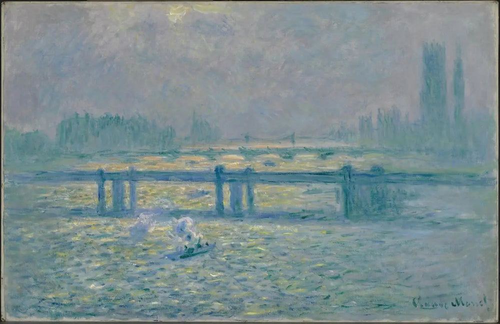 Charing Cross Bridge, reflets sur la Tamise - Claude Monet image 1 copie de tableau peinte à la main