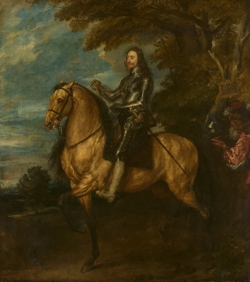 चार्ल्स प्रथम (1600-1649) घोड़े पर - एंटोनी वैन डाइक
