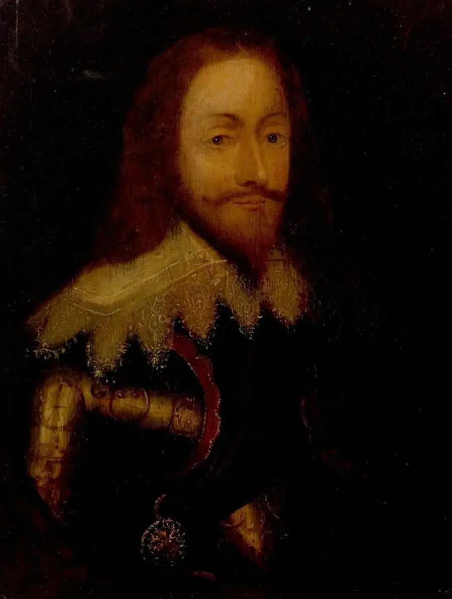 चार्ल्स प्रथम (1600-1649), कवच में और शैडोन ऑर्डर पहनकर - एंटोनी वैन डाइक