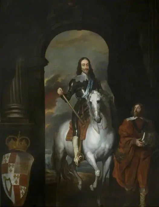 चार्ल्स प्रथम (1600-1649), सफेद घोड़े पर - Antoine van Dyck