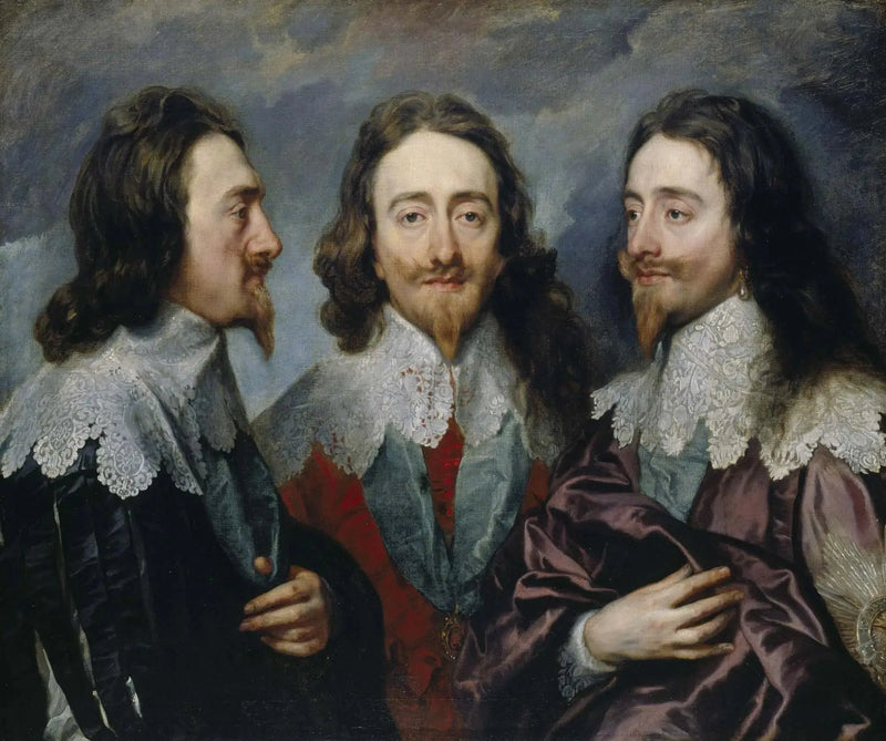चार्ल्स प्रथम (तीनों पदों में) - Antoine van Dyck