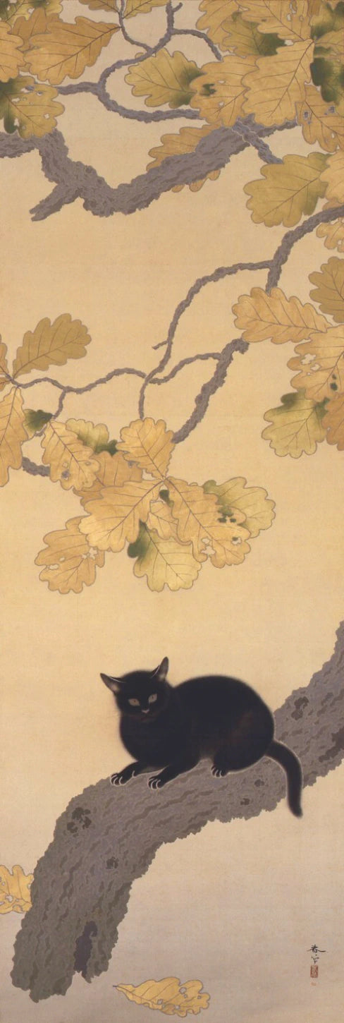 Chat noir, Hishida Shunsō, 1910
