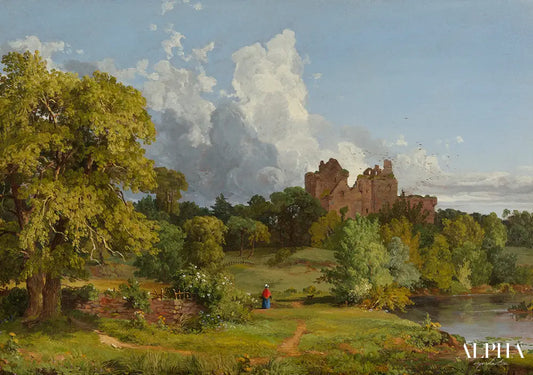 Château de Doune - Jasper Francis Cropsey - Reproductions de tableaux et peintures haut de gamme