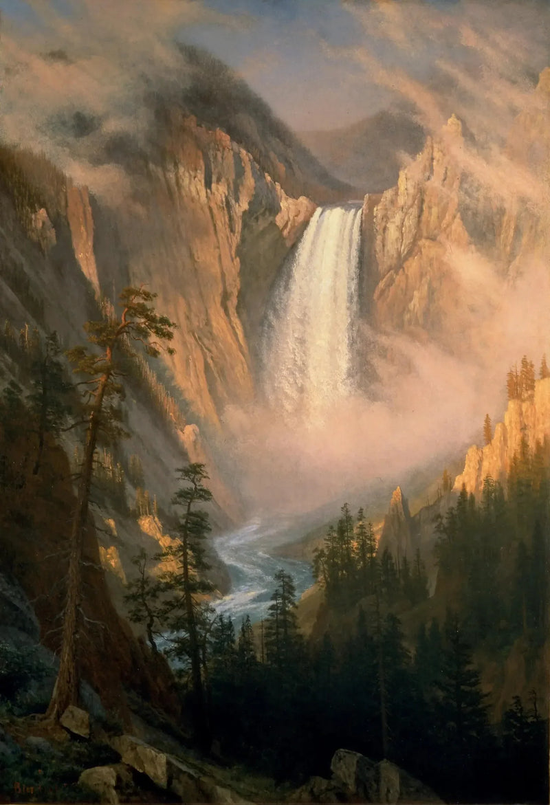 येलोस्टोन झरने - अल्बर्ट बिएरस्टैड