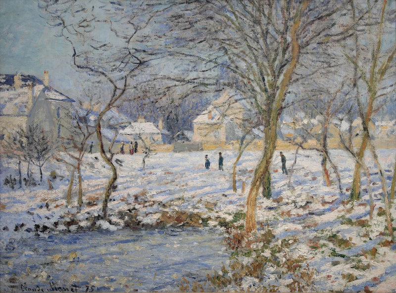 झील, बर्फ का प्रभाव - Claude Monet