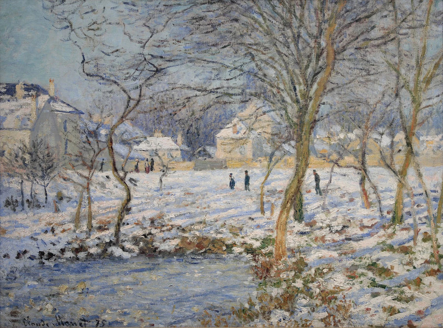 झील, बर्फ का प्रभाव - Claude Monet