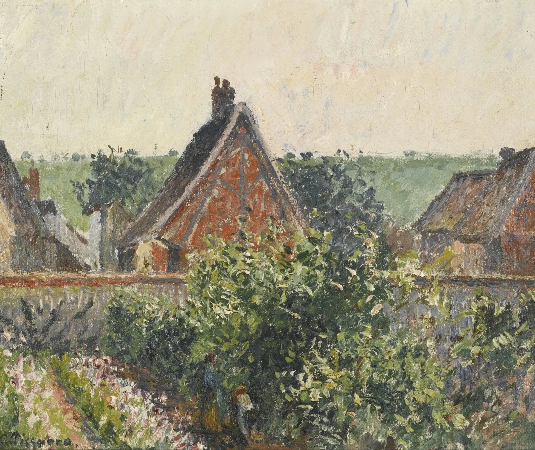 Coin du jardin à Eragny. - Camille Pissarro image 1 reproduction d’œuvre d’art à l’huile