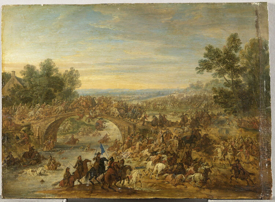 Combat de cavalerie au passage d'un pont - Adam Frans Van der Meulen