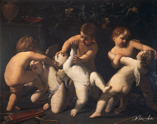 Combat de cupidons - Guido Reni Reproductions de tableaux à la peinture à l’huile