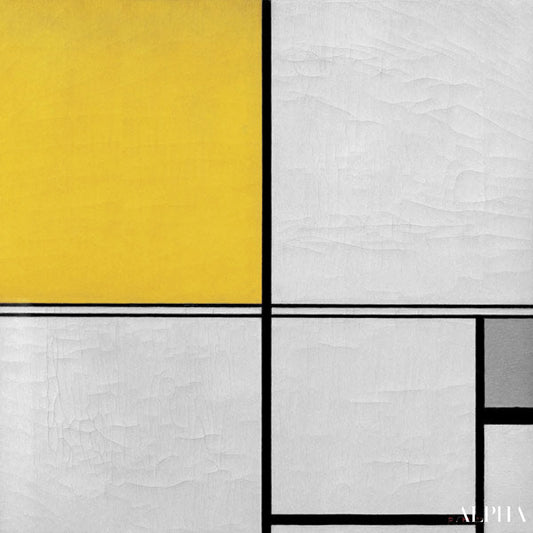 Composition avec double ligne - Mondrian - Reproductions de tableaux et peintures haut de gamme