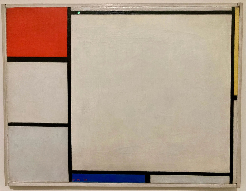 Composition avec du rouge, du jaune et du bleu - Piet Mondrian image 1 reproduction de peinture à l’huile