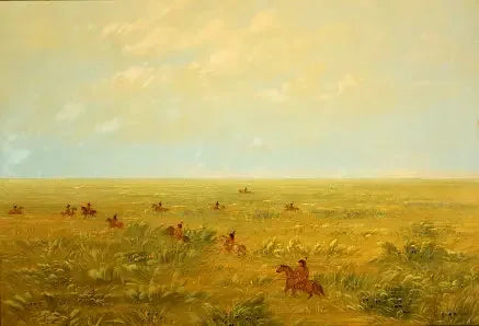 जंगली पशुधन के लिए पंपा में ड्राइविंग - कॉनिबो - जॉर्ज कैटलिन