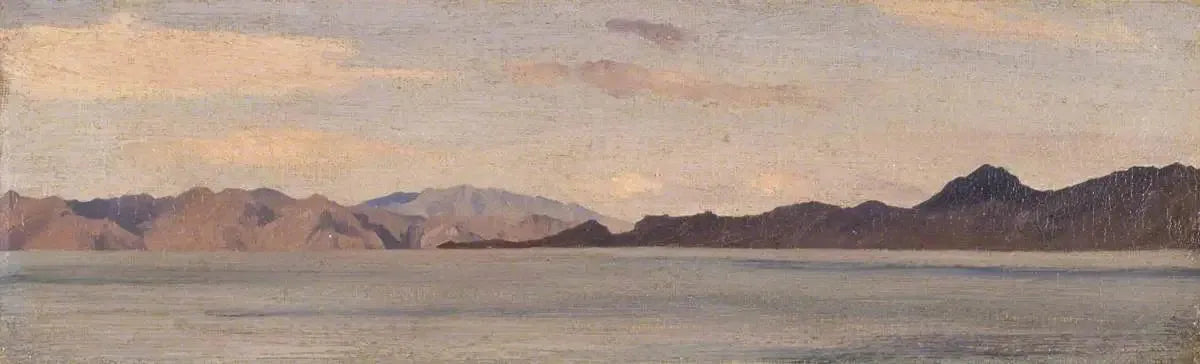 Côte de l'Asie Mineure vue de Rhodes - Frederic Leighton image 1 copie peinte à la main à l’huile