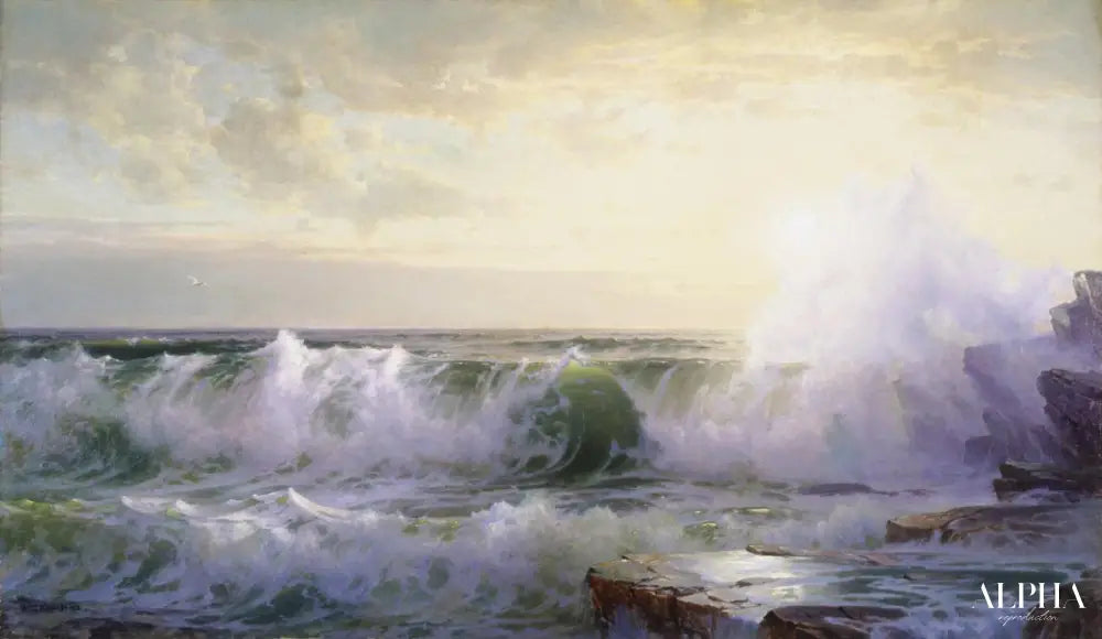 Côte de Newport - William Trost Richards - Reproductions de tableaux et peintures haut de gamme