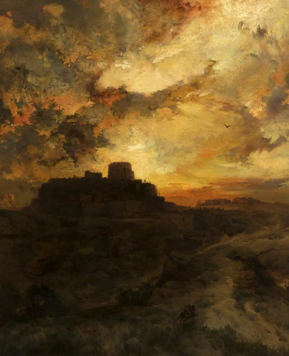 Coucher du soleil Pueblo del Walpe Arizona - Thomas Moran - Alpha Reproduction