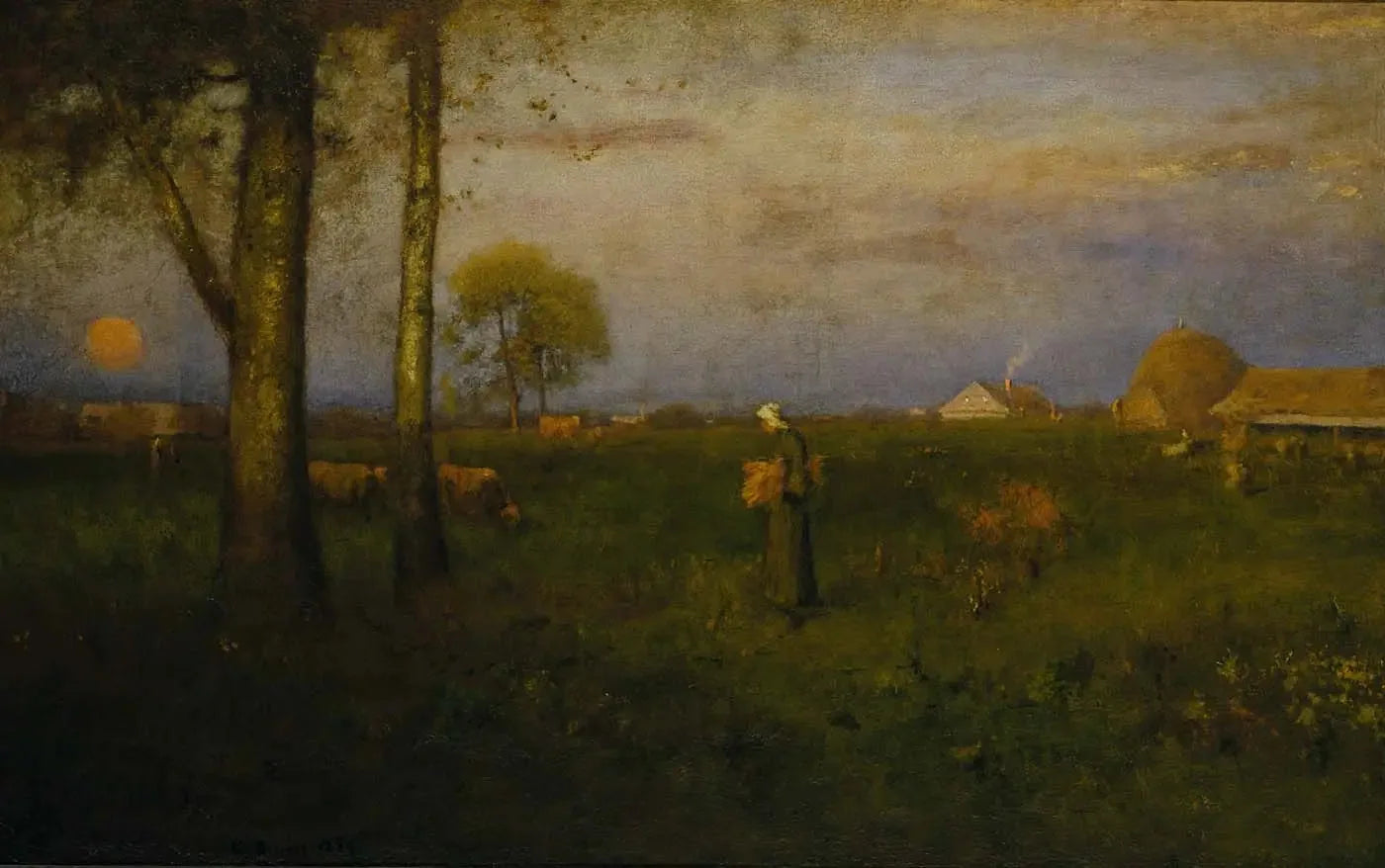 Coucher - George Inness image 1 reproduction artisanale de tableau