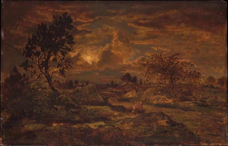 Coucher de soleil près d'Arbonne - Théodore Rousseau