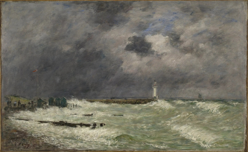 Coup de vent devant Frascati, Le Havre - Eugène Boudin image 1 reproduction réalisée par Alpha Reproduction