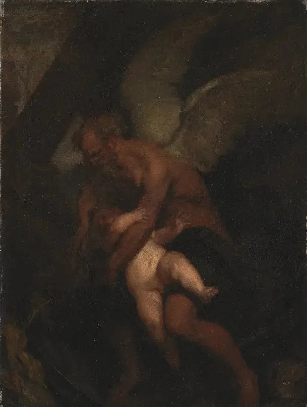 कपिडन के पंखों के साथ समय को काटें - Antoine van Dyck