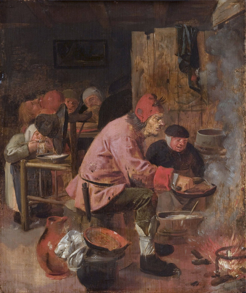 Crêpier - Adriaen Brouwer image 1 copie peinte à la main à l’huile