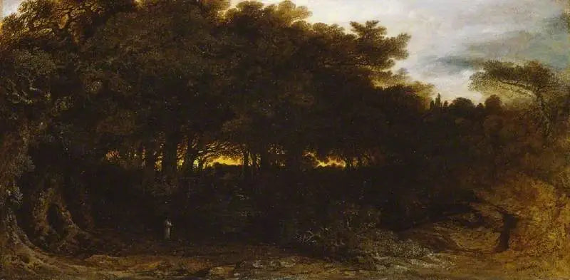 Crépuscule dans les bois - John Martin image 1 reproduction réalisée par Alpha Reproduction