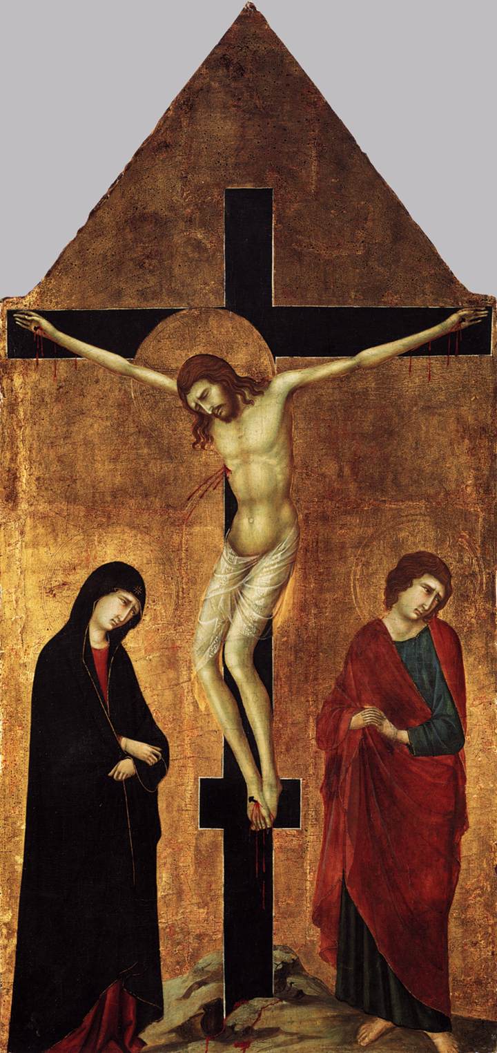 Crucifixion avec la Vierge et saint Jean l’Évangéliste - Ugolino di Nerio - Alpha Reproduction