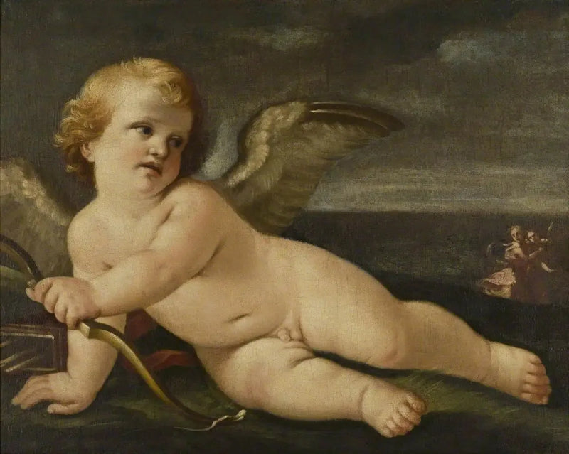 Cupidon अपने धनुष के साथ - Guido Reni