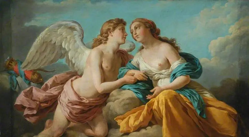 Cupidon और Psyché, पाँच इंद्रियों का प्रतीक - लुई जीन फ्रांस्वा लाग्रेने