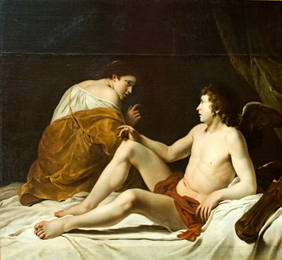 Cupidon और Psyché - Orazio Gentileschi