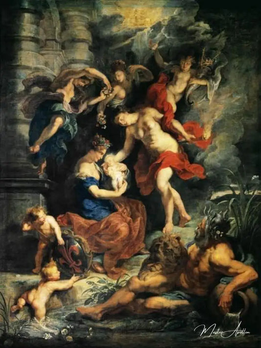 Cycle de Médicis : La naissance Marie de Médicis - Peter Paul Rubens - Reproductions de tableaux et peintures haut de gamme