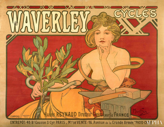 Cycles de Waverley - Mucha - Reproductions de tableaux et peintures haut de gamme