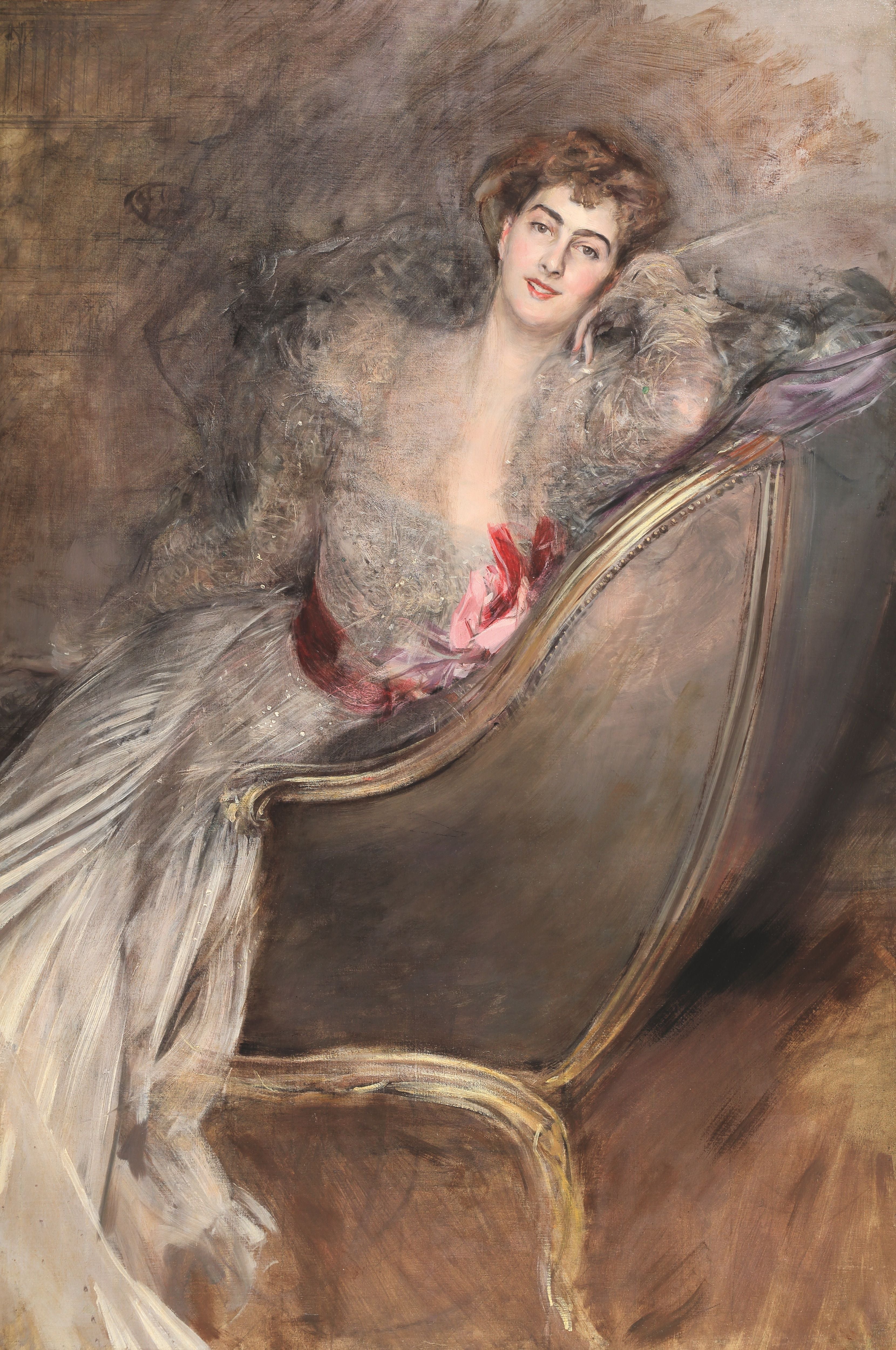 Dame allongée sur une bergère - Giovanni Boldini - Alpha Reproduction