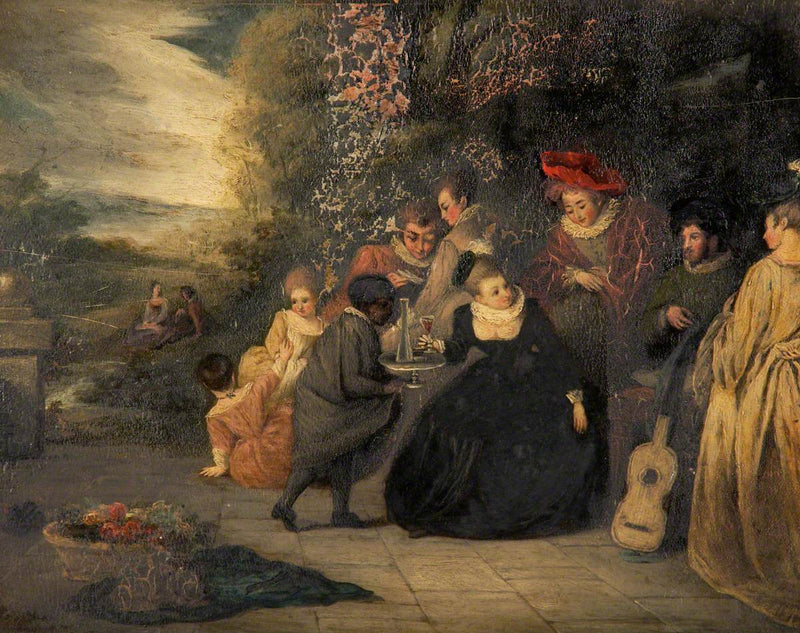 दामे आसिसे अवेक एक सर्वांते - Antoine Watteau