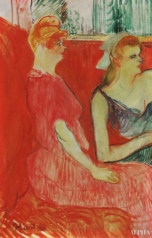 Dans le salon de la rue du Moulins - Toulouse Lautrec - Reproductions de tableaux et peintures haut de gamme