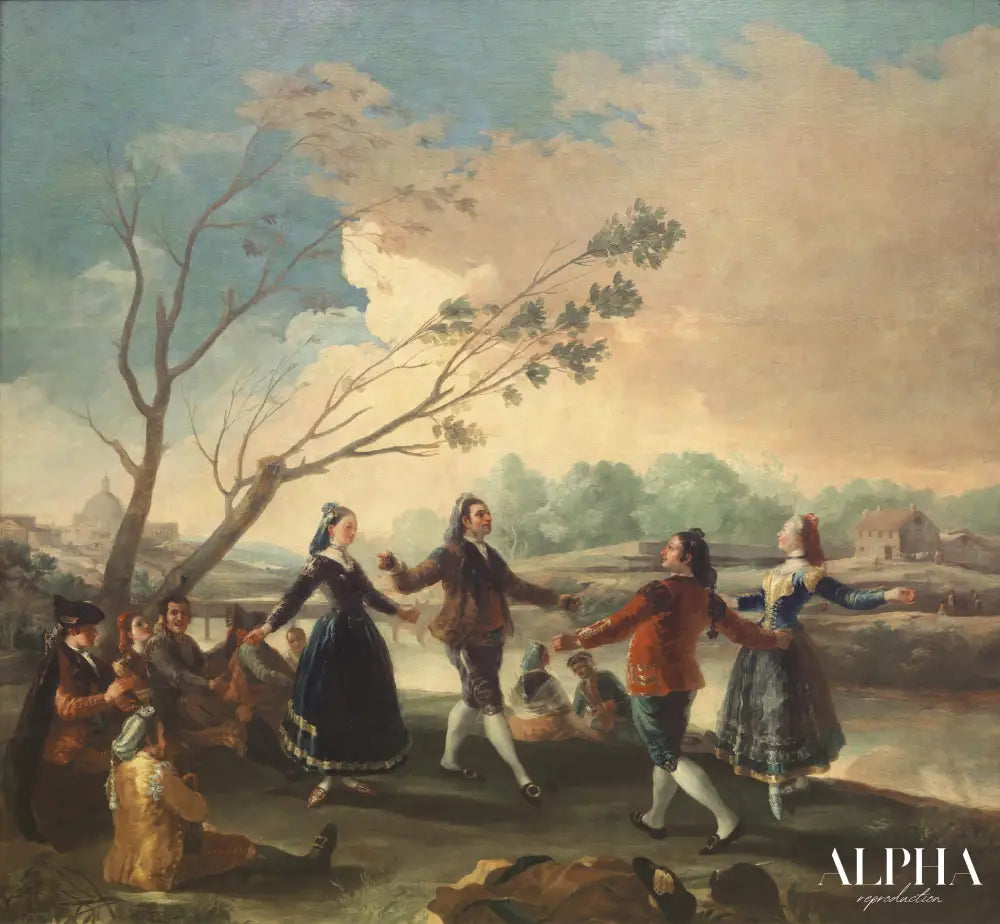 Danser sur les rives du Manzanares - Francisco de Goya - Reproductions de tableaux et peintures haut de gamme