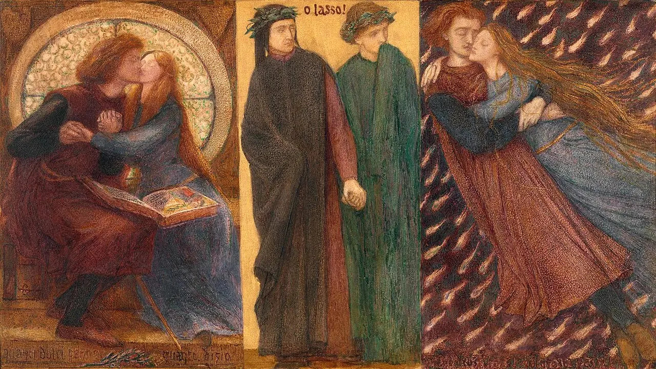 Paolo et Francesca da Rimini, peinture de Dante Gabriel Rossetti